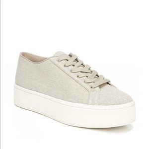 Vince Weber Platform Sneakers In Linen Sz 8